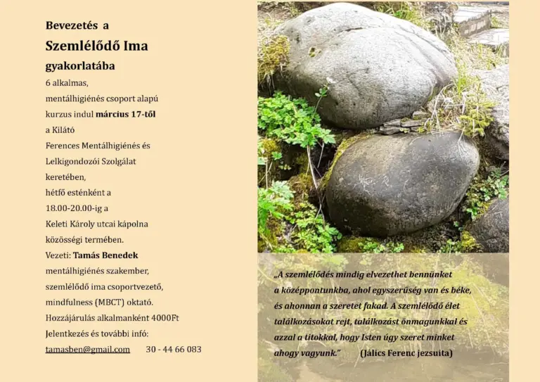 Szemlélődő imakurzus - 2025 márciustól