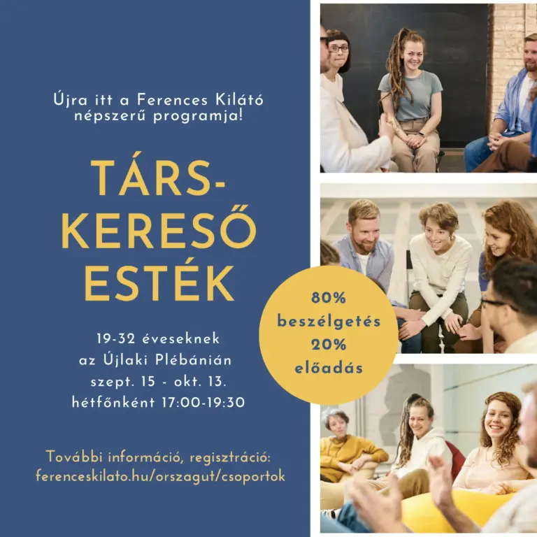 társkereső esték - 2025 szeptembertől